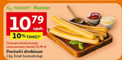 Parówki drobiowe Auchan promocja w Auchan