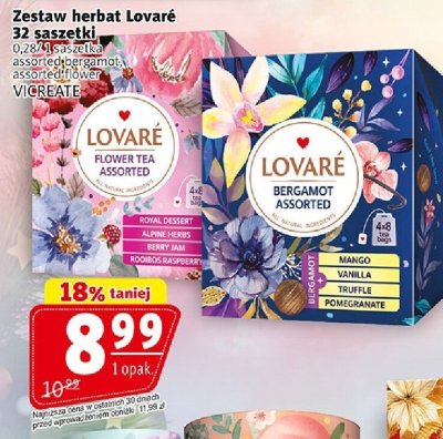 Zestaw herbat Lovaré 32 saszetki promocja w Prim Market