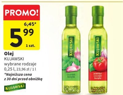 Olej KUJAWSKI wybrane rodzaje promocja w Intermarche