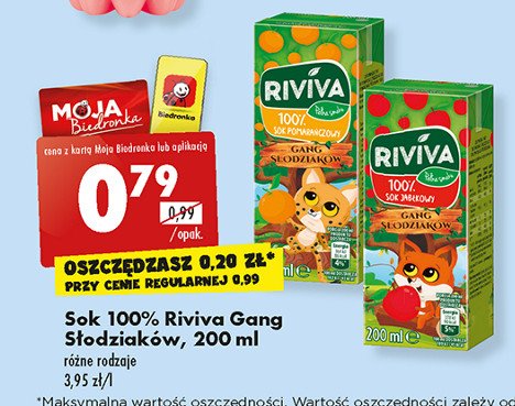 Sok pomarańczowy Riviva gang słodziaków promocja
