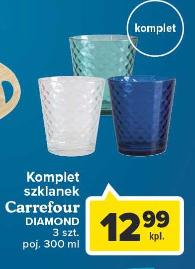 Szklanka diamond 300 ml Carrefour promocje