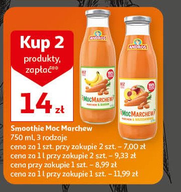 Smoothie marchew-pomarańcza Andros promocja w Auchan