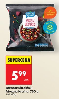 Barszcz ukraiński Mrożna Kraina 750g promocja w Biedronka