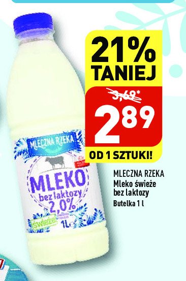 Mleko bez laktozy 2% Mleczna rzeka promocja