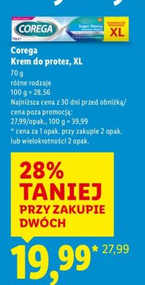 Krem do protez Corega Krem do protez, XL promocja w Lidl