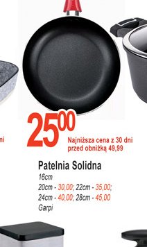 Patelnia solidna 16 cm Garpi promocja
