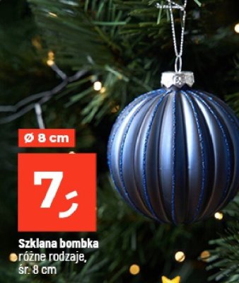 Szklana bombka różne rodzaje, śr. 8 cm promocja w Dealz