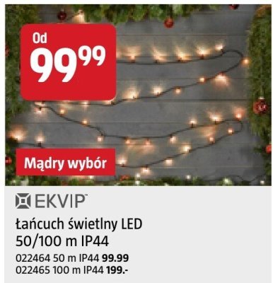 Łańcuch świetlny LED EKVIP 100 m IP44 promocja w Jula