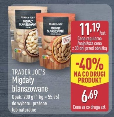 Migdały blanszowane prażone promocja w Aldi