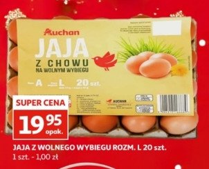 Jaja kl. l Auchan różnorodne (logo czerwone) promocja