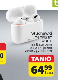 S艂uchawki t4 tws bia艂e Tracer promocja