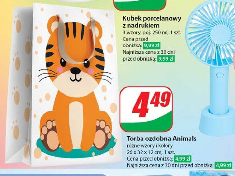 Torba ozdobna animals promocja w Dino