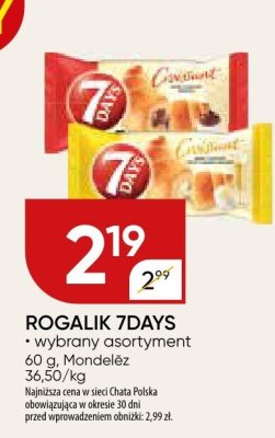 Rogalik 7days wybrany asortyment promocja w Chata Polska