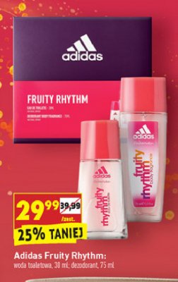 Zestaw w pudełku fruity rhythm: dezodorant 75 ml + woda toaletowa 30 ml Adidas zestawy Adidas cosmetics promocja