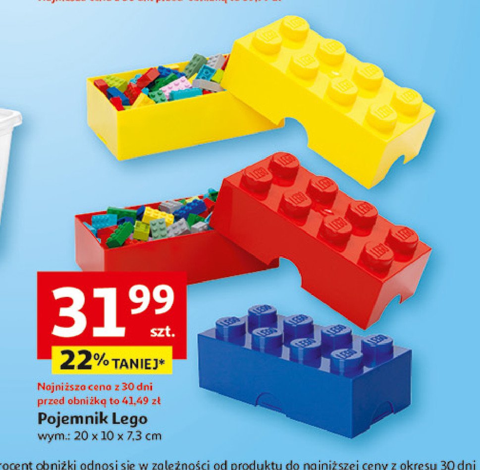 Pojemnik lego 20 x 10 x 7.3 cm promocja w Auchan