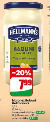 Majonez Babuni Hellmann's promocja w Dino