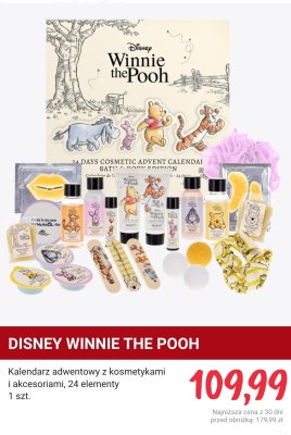 Kalendarz adwentowy Disney Winnie the Pooh z kosmetykami i akcesoriami, 24 elementy promocja w Rossmann