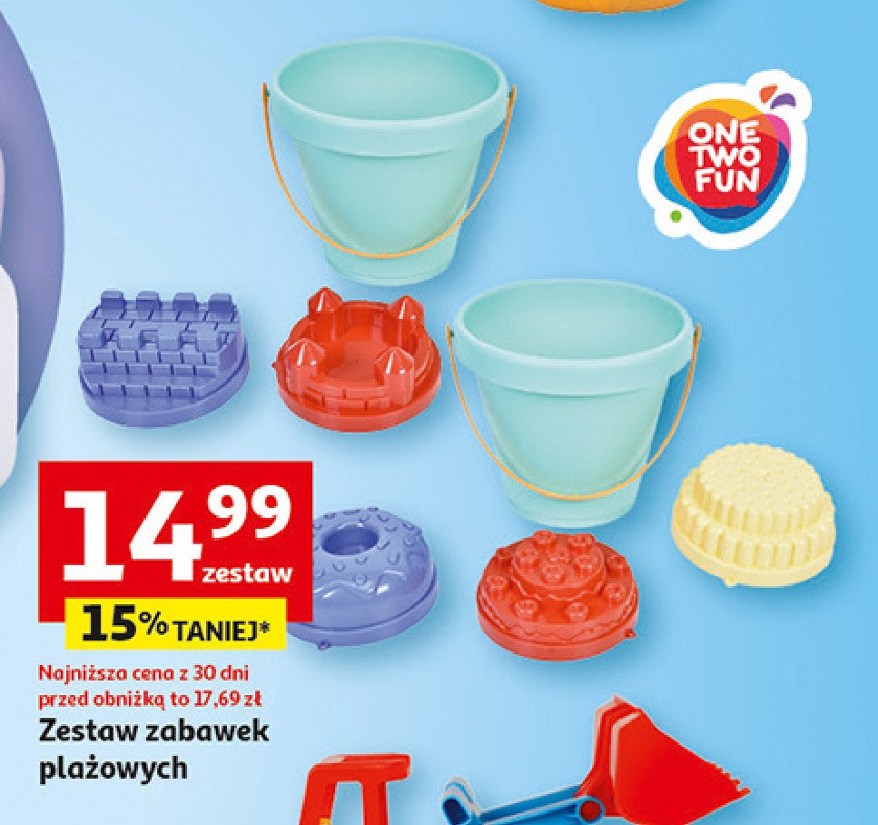 Zestaw plażowy One two fun promocja w Auchan