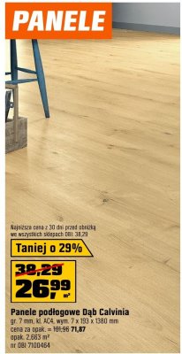 Panele podłogowe Dąb Calvinia promocja w OBI