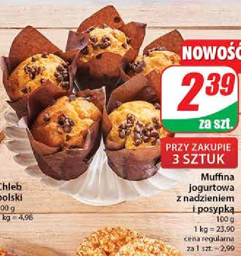 Muffina jogurtowa z nadzieniem i posypk膮 promocja