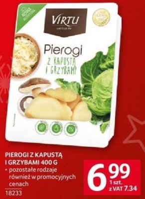 Pierogi z kapustą i grzybami Virtu 400 g promocja w Selgros