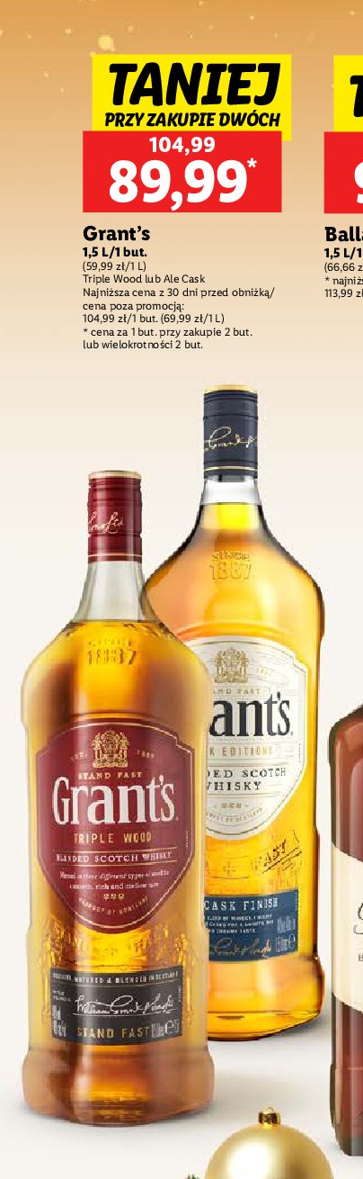 Whisky Grant's ale cask finish promocja w Lidl