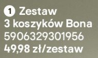Zestaw 3 koszyków Bona promocja w Castorama