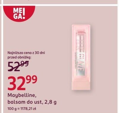 Balsam Maybelline do ust, 2,8 g promocja w Rossmann