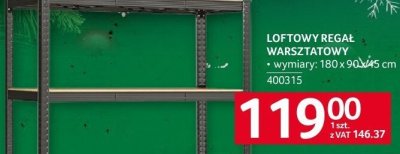 Regał warsztatowy loftowy 180x90x45 cm promocja w Selgros