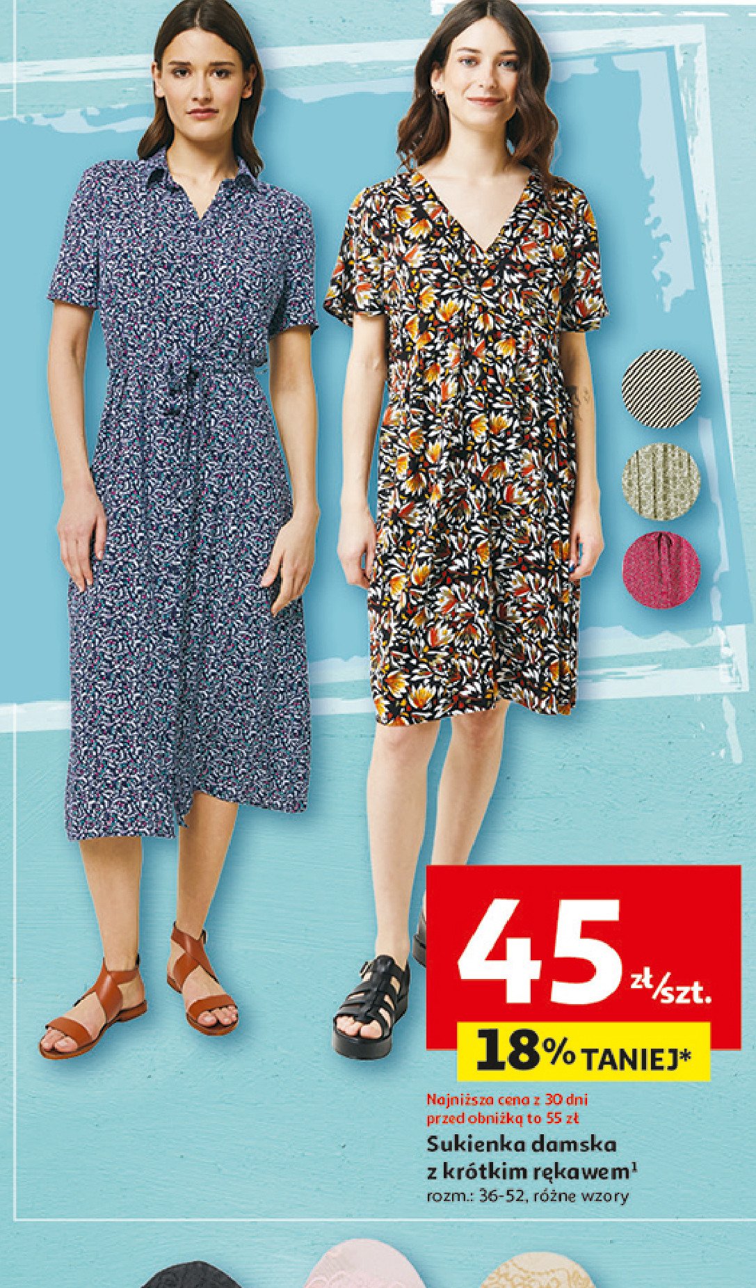 Sukienka damska 36-52 Auchan inextenso promocja