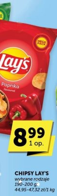 Chipsy Lay's w różnych smakach promocja w ABC