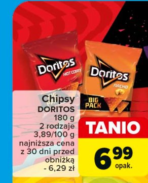 Natchosy hot corn Doritos Frito lay doritos promocja