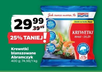 Krewetki blanszowane Abramczyk promocja w Netto