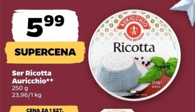 Ser Ricotta Auricchio promocja w Netto