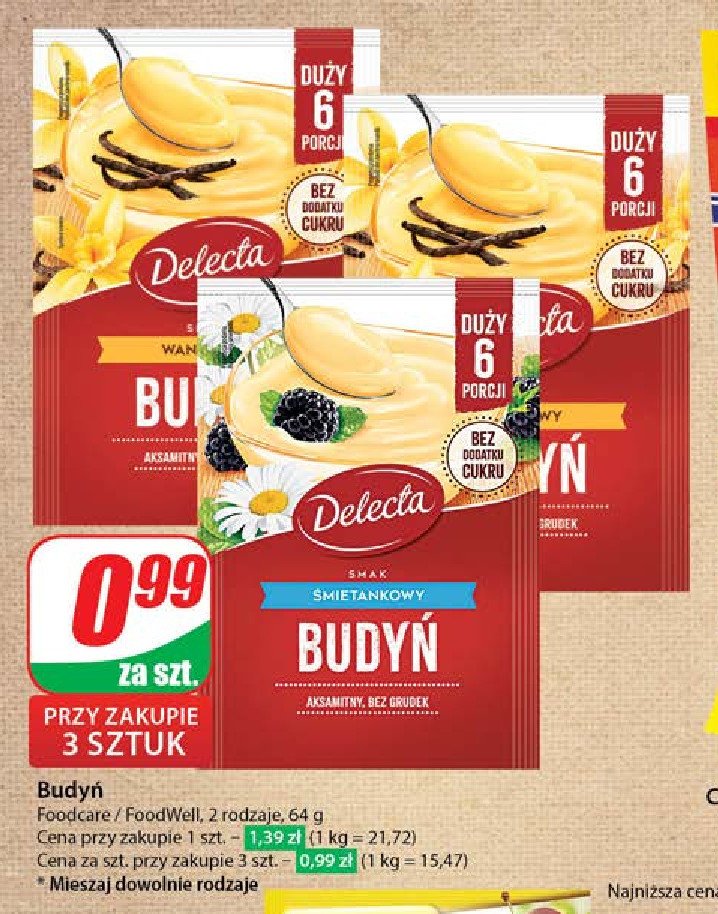 Budy艅 waniliowy Delecta promocja