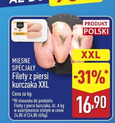 Filety z piersi kurczaka XXL promocja w Aldi
