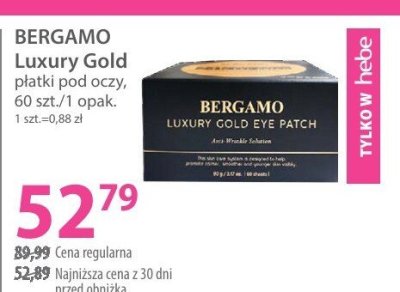 Płatki BERGAMO Luxury Gold płatki pod oczy 60 szt./1 opak. promocja w Hebe