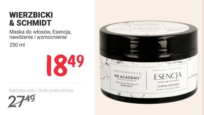 Maska do włosów Esencja, nawilżenie i wzmocnienie promocja w Rossmann