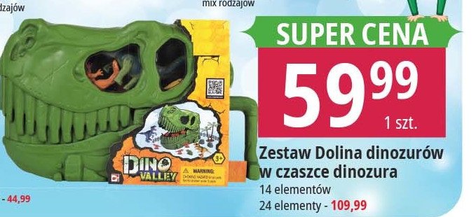 Zestaw dolina dinozaur贸w w czaszce 24 el promocja