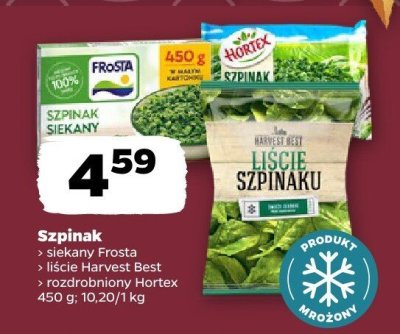 Szpinak rozdrobniony promocja w Netto