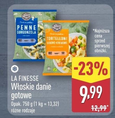 Włoskie danie gotowe różne rodzaje promocja w Aldi