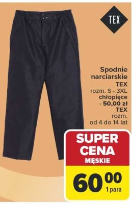 Spodnie narciarskie męskie promocja w Carrefour