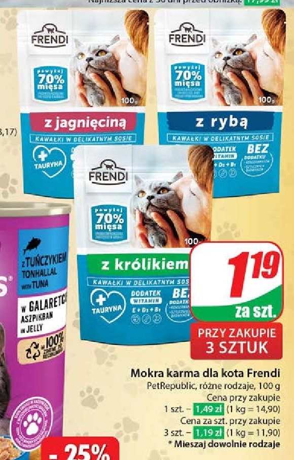 Karma dla kota z jagnięcina promocja w Dino