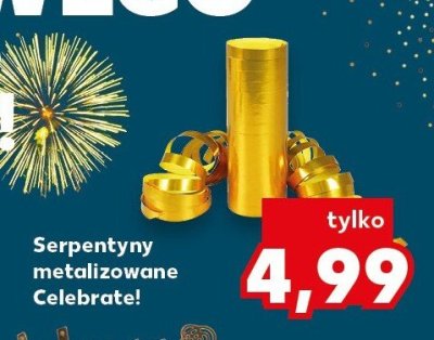 Serpentyny metalizowane Celebrate! promocja w Kaufland