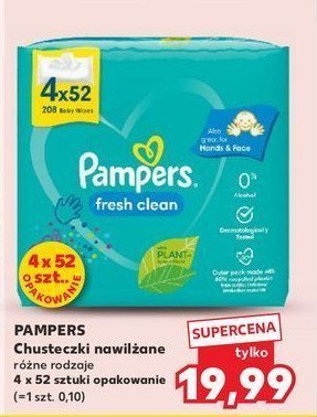 Chusteczki nawilżane Pampers fresh clean promocja