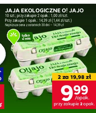 Jaja ekologiczne O!JAJO promocja w Stokrotka