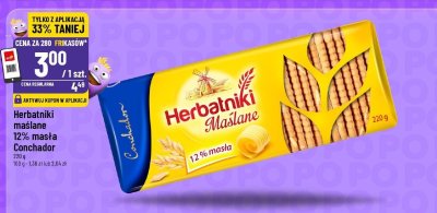 Herbatniki maślane 12% masła Conchador 220 g promocja w POLOmarket