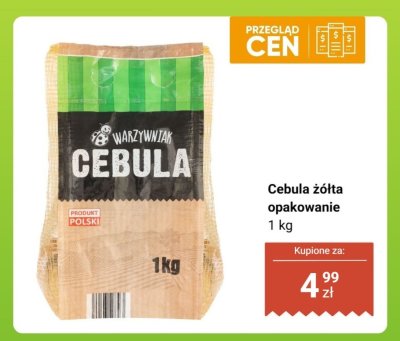 Cebula żółta opakowanie promocja w Biedronka