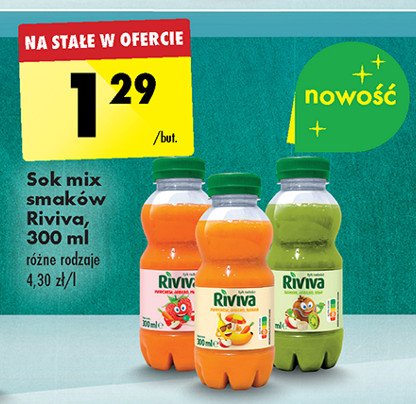 Sok jabłko-banan-kiwi Riviva promocja