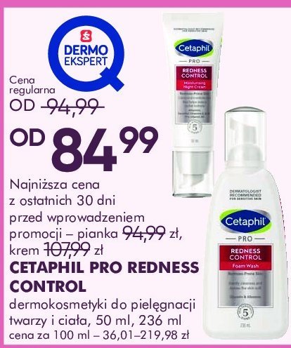 Krem nawilżający na dzień spf 30 CETAPHIL PRO REDNESS CONTROL promocja